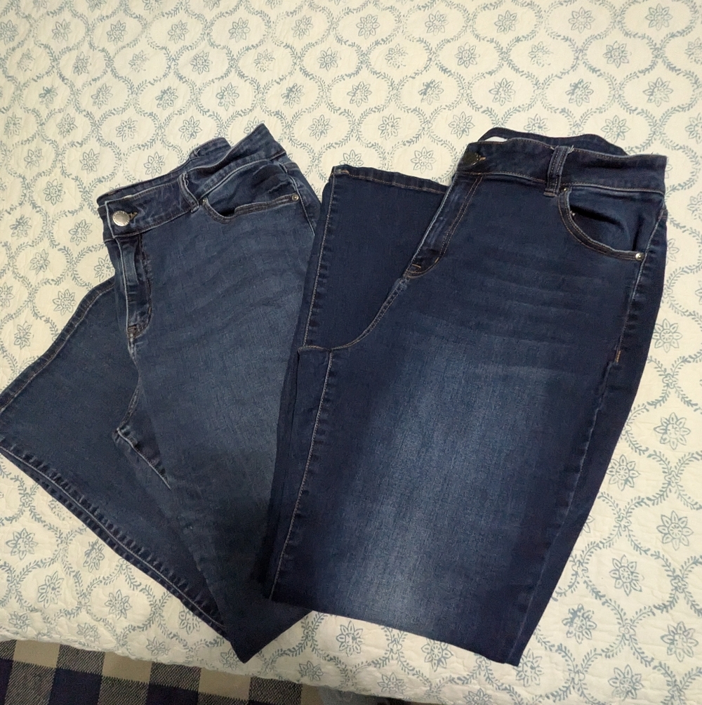 Lane Bryant Curvy Fit Stretch Jeans/2 Pair/Size 20